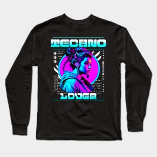 TECHNO  - Lover Headphone Steez Long Sleeve T-Shirt